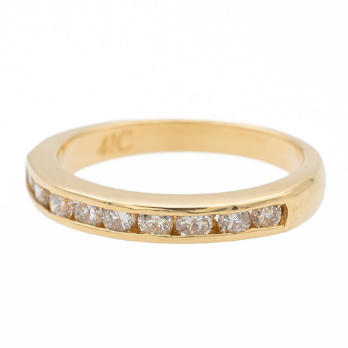 Bague 50 Bague Demi alliance Or jaune Diamant 58 Facettes 990258CN