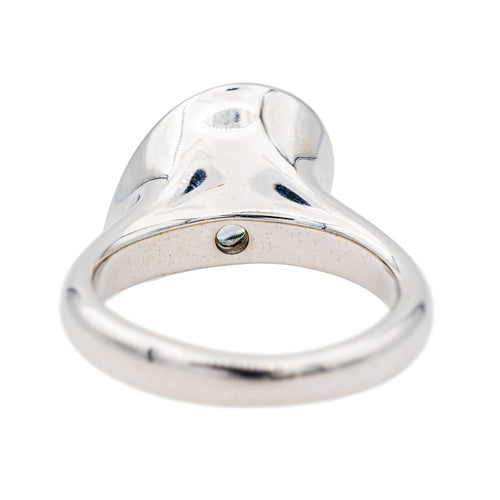 Bague 53 Bague Or blanc Aigue marine, Diamant 58 Facettes 3655097CN