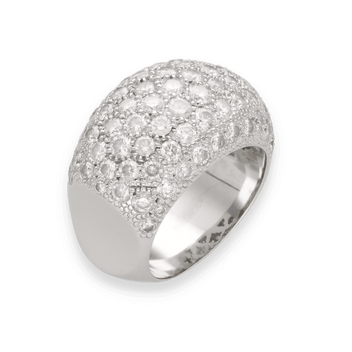 Bague 52-53 Bague Pavée de Diamants Vers 2000 – Or Gris 18k – 3,00 ct G-VS – Taille 53-54 58 Facettes FB10993