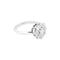 Bague 49 Bague fleur en or blanc et platine sertie de diamants. 58 Facettes 34870
