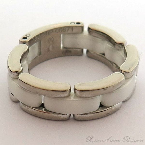 Bague 59 Bague Chanel Ultra céramique blanche 58 Facettes BA1636