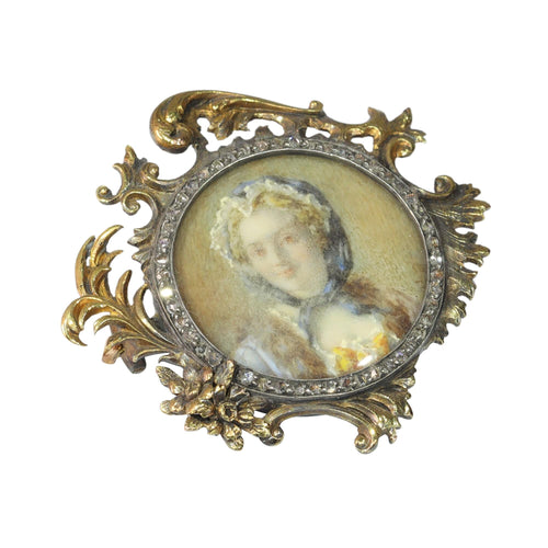Broche Broche en or antique : l'héritage de la Pompadour dans la joaillerie victorienne 58 Facettes 19101-0108