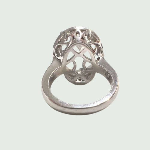 Bague 48 BAGUE DE DESIGN CONTEMPORAIN DU XXE SIÈCLE en OR 18 carats et PLATINE 58 Facettes Q855A