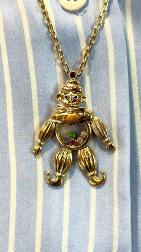 Collier Collier pendentif CHOPARD happy clown en or et pierres précieuses 58 Facettes