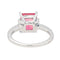 Bague 54 Bague Or blanc Tourmaline, Diamant 58 Facettes 4167005RV
