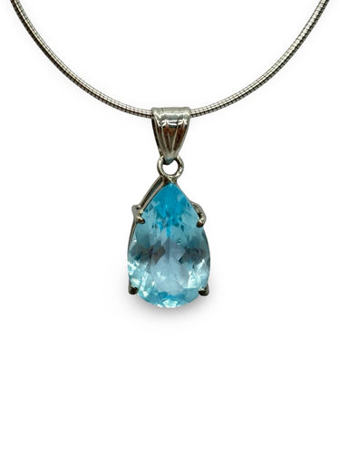 Collier Collier platine 950 et topaze 5 ct 58 Facettes 1221