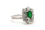Bague 55 Bague Années 70 platine, émeraude et diamants (+-1ct) 58 Facettes 22681