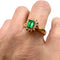 Bague 57.5 BAGUE DE DESIGN CONTEMPORAIN en OR 18 carats avec DIAMANTS et ÉMERAUDE 58 Facettes Q287B