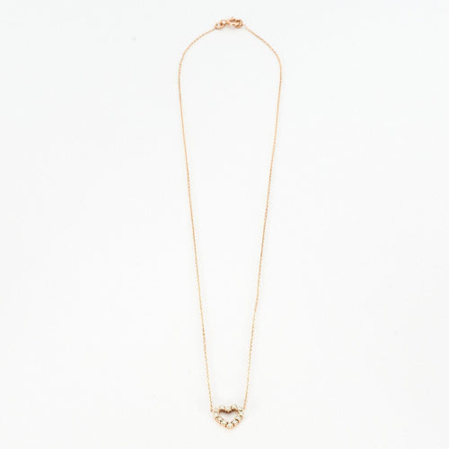 Collier Collier cœur or rose et diamants 58 Facettes