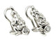 Boucles d'oreilles GILBERT ALBERT. Boucles d'oreilles or blanc 18K et diamants 58 Facettes