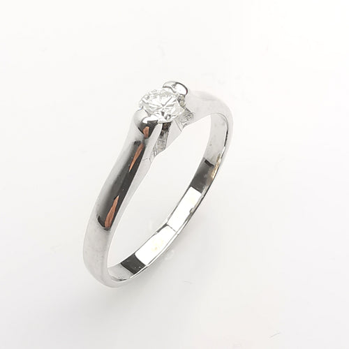 Bague 52 Solitaire en or blanc et Diamant 58 Facettes