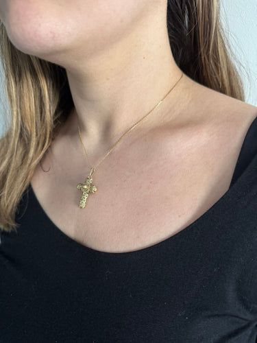 Pendentif Pendentif Croix Filigranée Or Jaune 58 Facettes