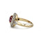 Bague 52 Bague marguerite ancienne Rubis birman non chauffé, or 750 et platine 58 Facettes 1322