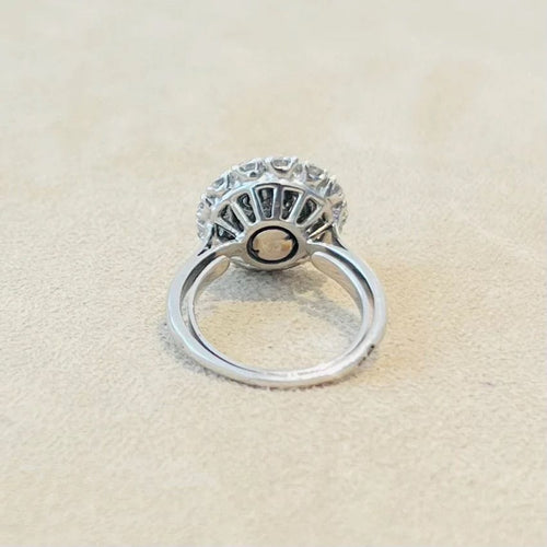 Bague 51 Bague Marguerite en platine et diamants 58 Facettes