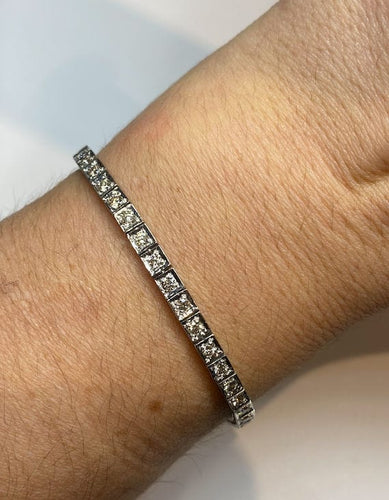 Bracelet BRACELET RIVIERE OR 18K ENVIRON 1,20 CTS (T.18) 58 Facettes