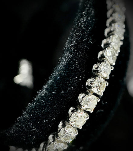 Bracelet Bracelet rivière or blanc diamants 5,40 carats 58 Facettes
