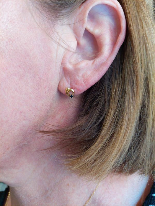 Blue spinel earrings