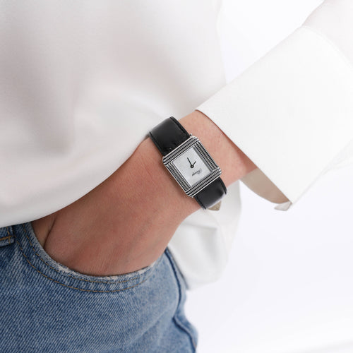 Montre POIRAY - Montre ma première mini cuir noir et acier 58 Facettes 101307