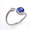 Bague Bague en or blanc tanzanite et diamant. 58 Facettes 40231022