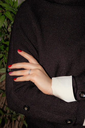 Bague 53 Bague  Solitaire Or blanc Diamant 58 Facettes 4723746CN