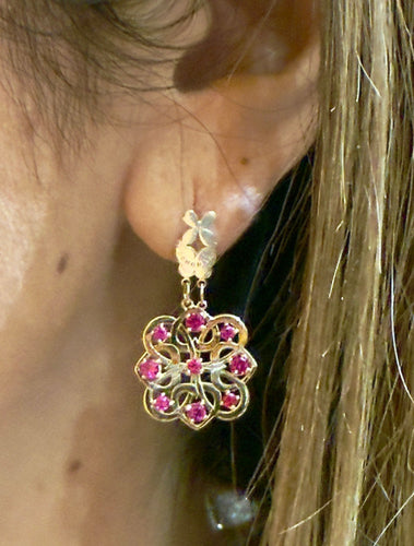 Boucles d'oreilles Collier et Boucles d’oreilles en or jaune 18 carats 58 Facettes