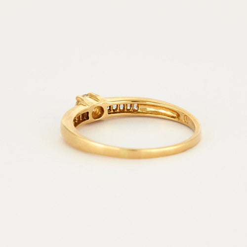 Bague 59 Bague or jaune ornée de diamants 58 Facettes 220-2