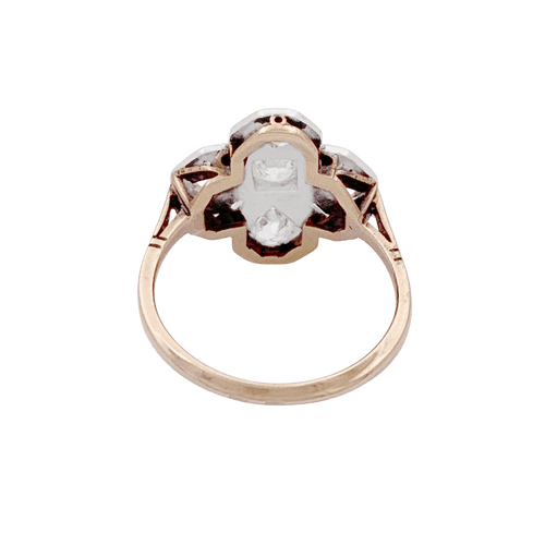 Bague 52 Bague ART DÉCO diamants taille ancienne, or jaune, platine. 58 Facettes 34655