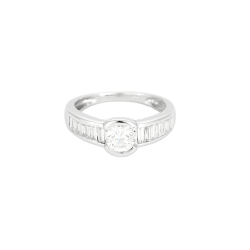 Bague 51 Bague Solitaire en or blanc et diamants 58 Facettes VES0591X2