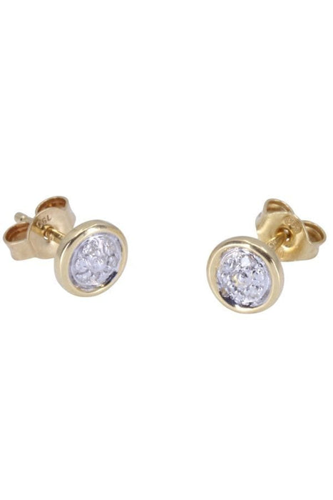 Boucles d'oreilles Boucles d'oreilles clous or jaune et blanc diamants 58 Facettes 092251