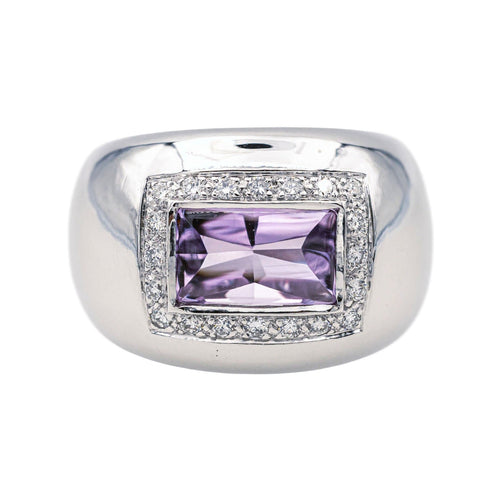 Bague 51 Poiray Bague Thessalie Or blanc Améthyste, Diamant 58 Facettes 3729462CN