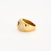 Bague 54 Bague or jaune deux rubis poire etdiamants 58 Facettes