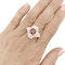 Bague 56 Bague jupe or blanc rubis 1,57 cts et diamants. 58 Facettes 34789