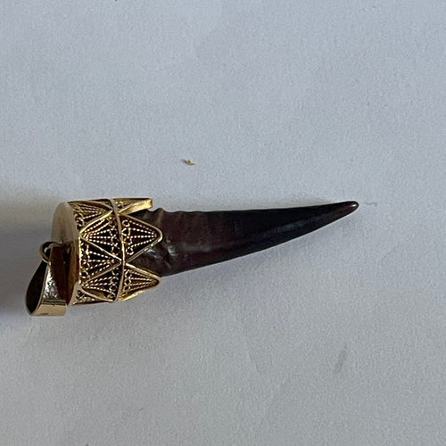 Montre Pendentif en or et griffe de Casoar casqué 58 Facettes