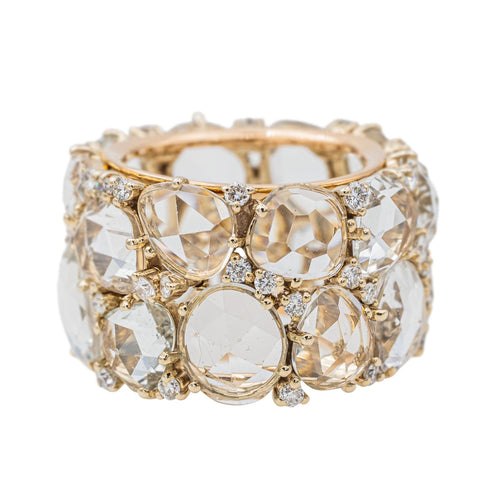 Bague 51 Pomellato Bague Lulu Or rose Topaze, Diamant 58 Facettes 3230376CN