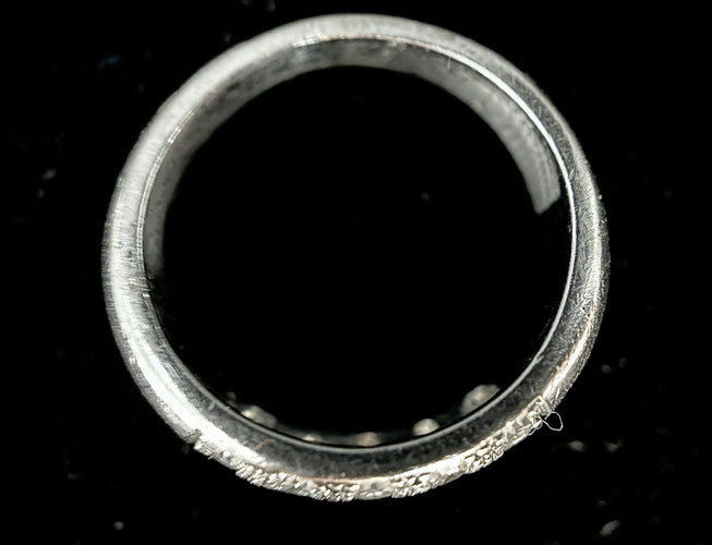 Bague 54 Bague d'époque année 1960/70 or blanc diamants 58 Facettes
