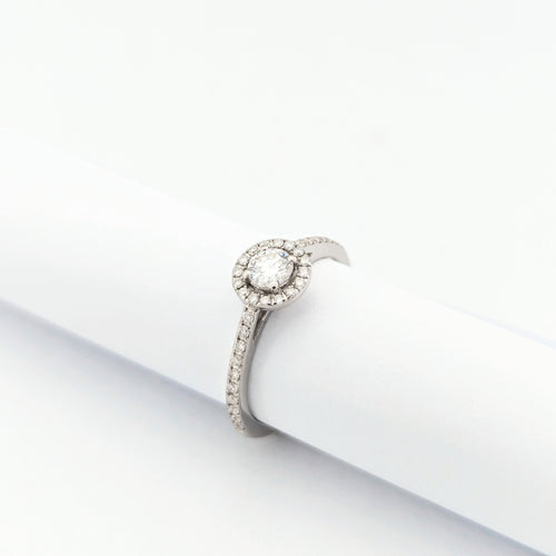 Bague 53 Bague or blanc et diamants 58 Facettes 31068