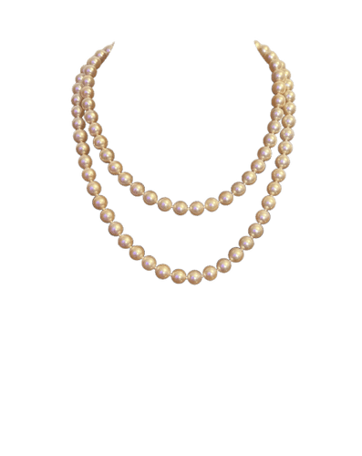 Collier Collier sautoir en choker 98 perles de culture AKOYA fermoir or jaune 58 Facettes