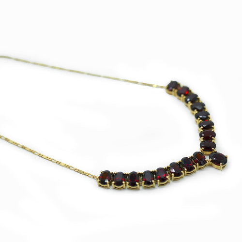 Collier Collier Or jaune et grenats 58 Facettes