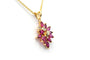 Pendentif Pendentif contemporain or jaune, rubis et diamants (+-0.042ct) 58 Facettes B739