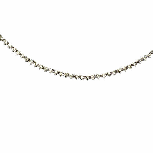 Collier Collier rivière de diamants or blanc 58 Facettes