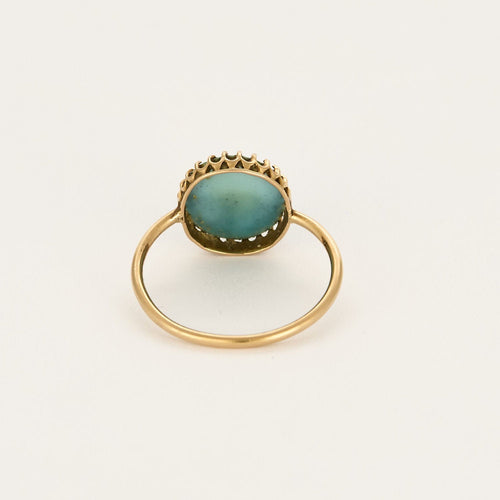 Bague 54 Bague en Or jaune et turquoise 58 Facettes NAR0624