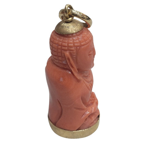 Pendentif Pendentif Bouddha en or 18 carats et corail 58 Facettes budarayser