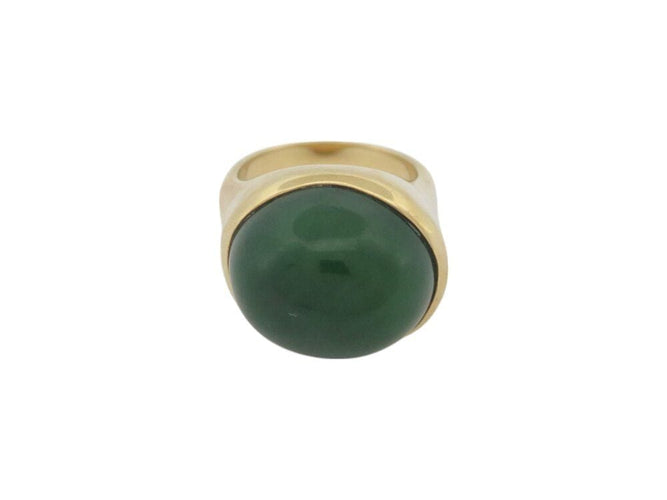 Bague 57 bague TIFFANY & CO cabochon elsa peretti t57 jade vert & or jaune 18k 58 Facettes 268890