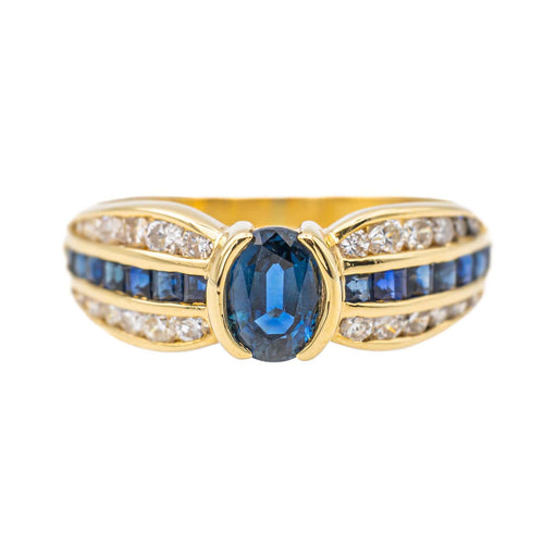 Bague 51 Bague Or jaune Saphir, Diamant 58 Facettes 2866506CN