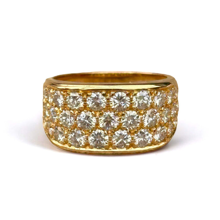 Bague 54 BUCHERER - Bague or jaune diamants 58 Facettes 312