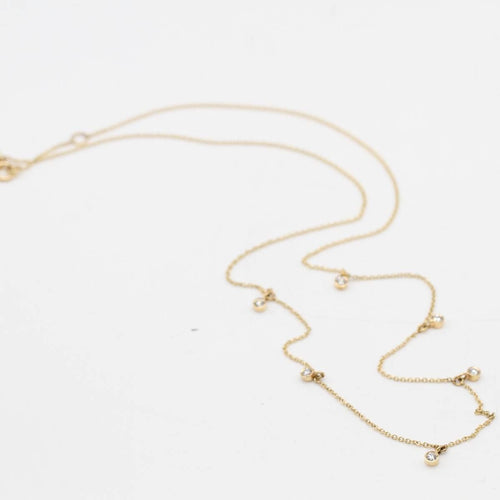 CELIA Necklace in 18K Yellow Gold with Diamonds