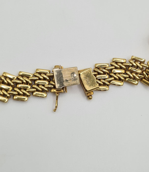 Collier Boucheron - Collier Vintage Or Jaune, Diamants, Saphirs, Emeraudes et Rubis 58 Facettes