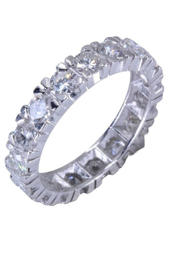 Bague 55 ALLIANCE PLATINE 17 DIAMANTS 58 Facettes 086681