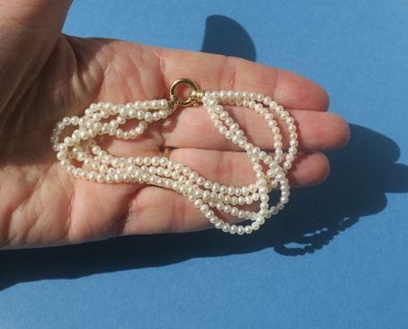 Bracelet Bracelet quatre rangs perles de culture 58 Facettes