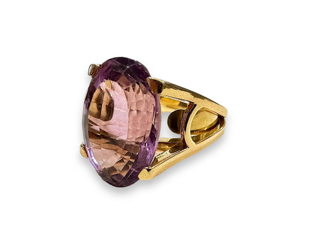 Bague 58 Bague en or jaune et améthyste 58 Facettes 456001